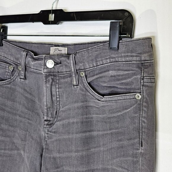 J.CREW Gray Toothpick Skinny Jeans Factory Whiskering Sz 30 - Picture 3 of 15